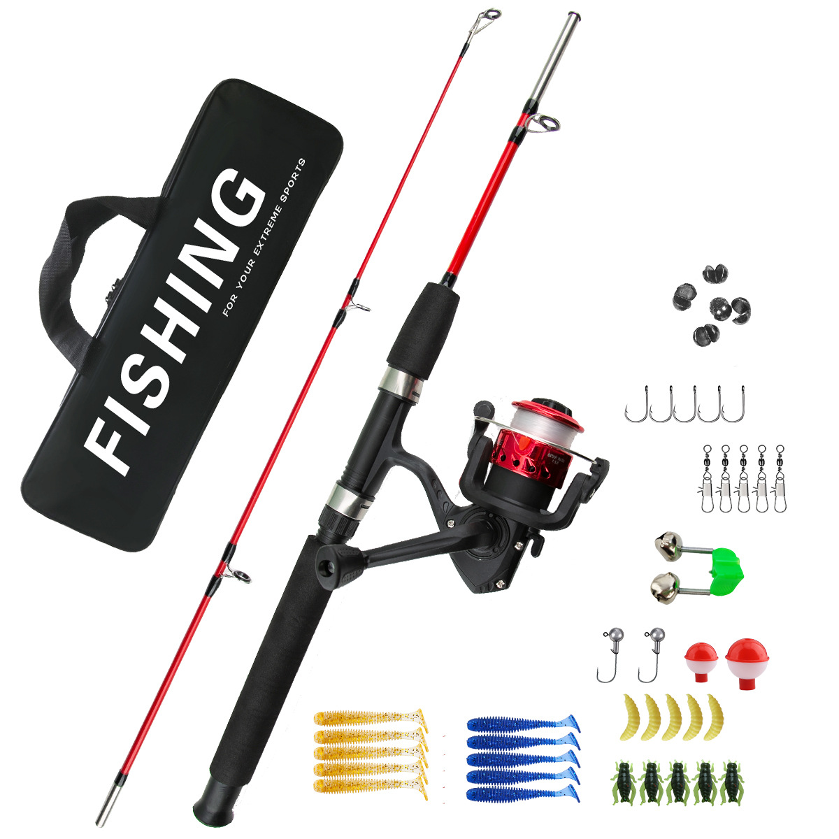 Fishing Rod Ice - 2 Sections Ice Fishing Rod Combo