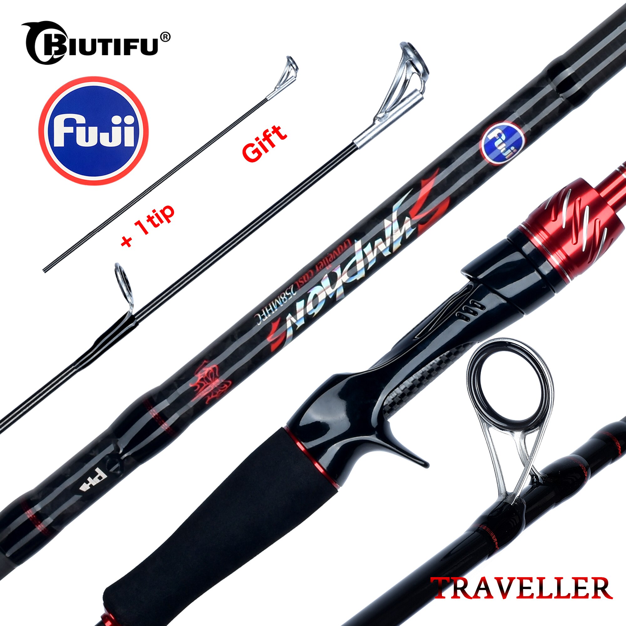 Fishing Rod Ice - BIUTIFU Traveller Spinning Casting Fuji Lure