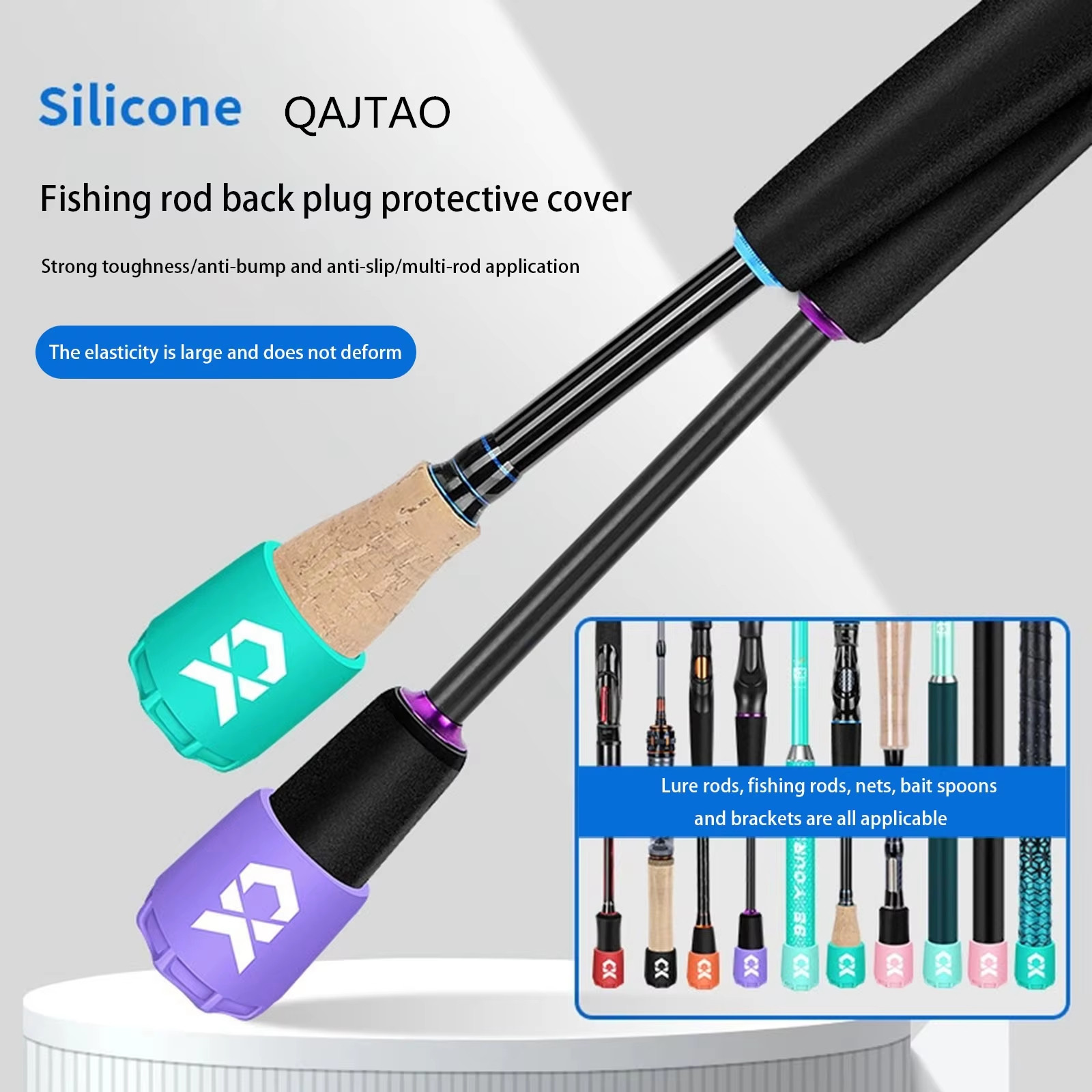 Fishing Rod Case - Silicone Fishing Rod End Cap Protector