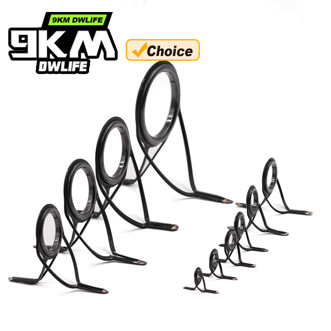 Fishing Rod Spinning - 9KM OB Curved Rod Guide Kit