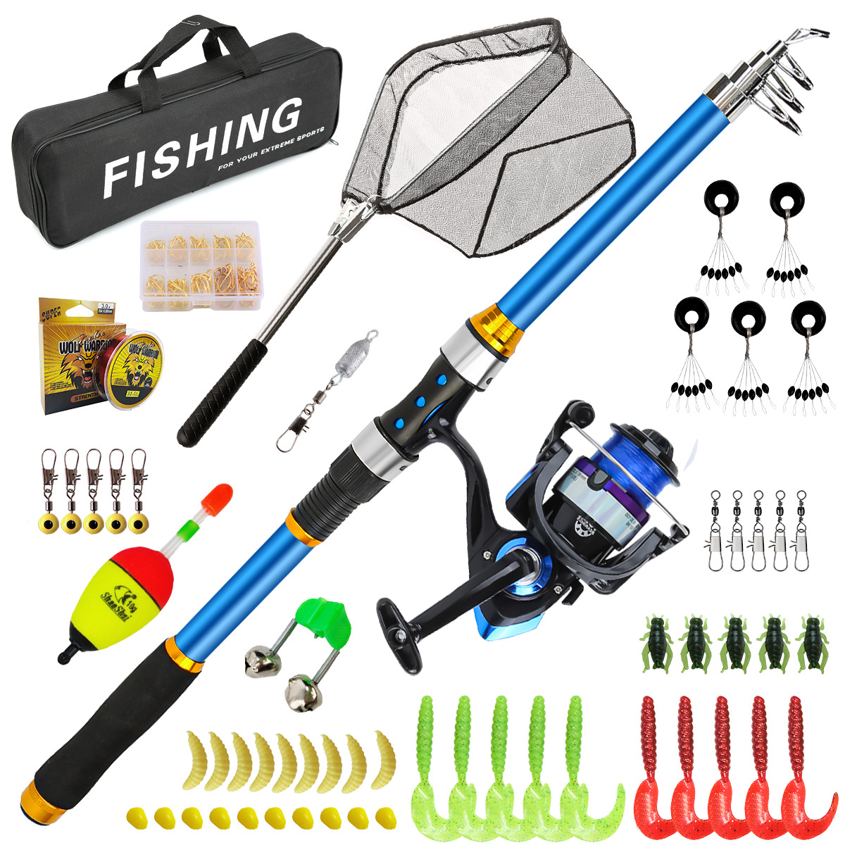 Fishing Rod Carbon Fiber - 2.1-3.6M Telescopic Glass Fiber Fishing Rod