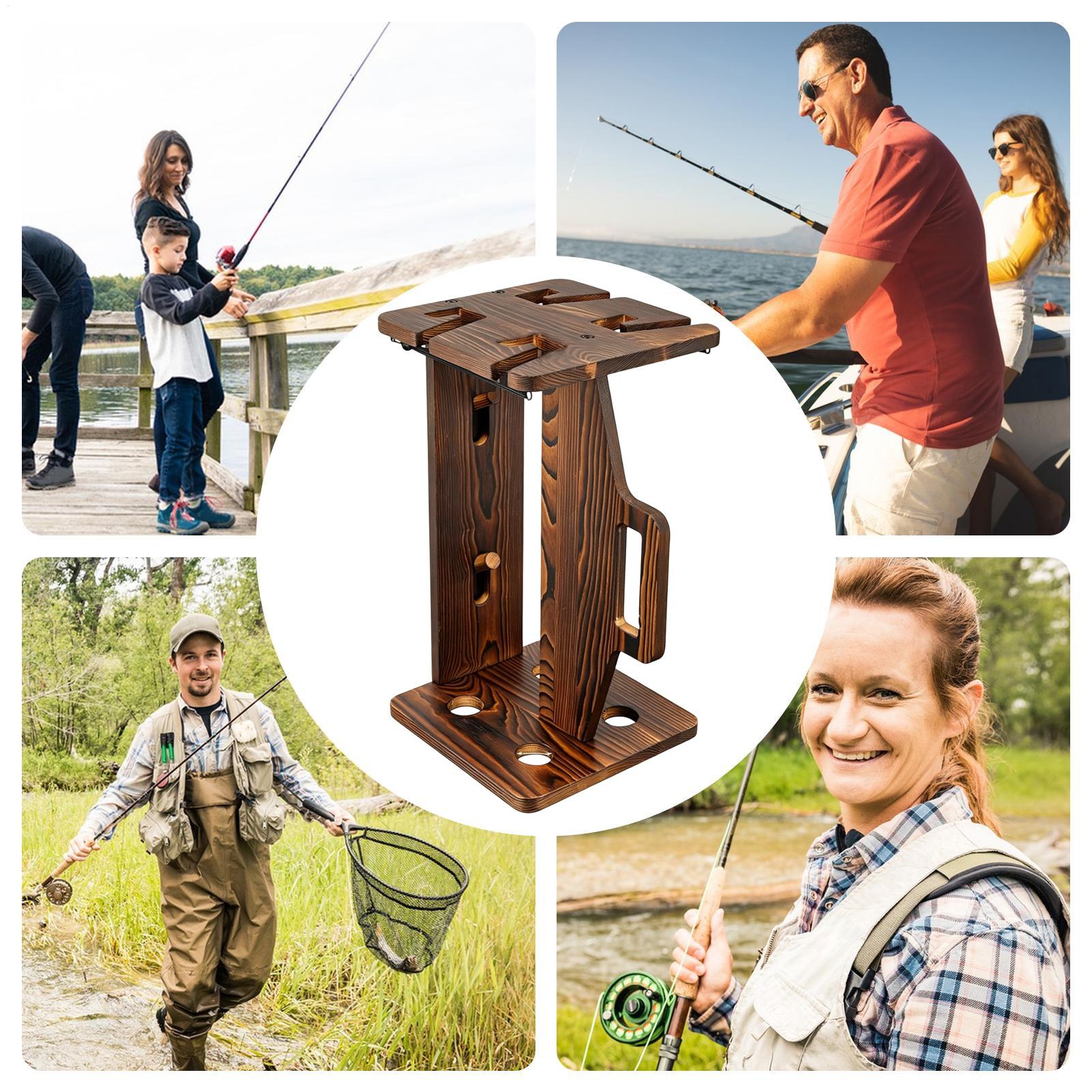 Fishing Rod Holder Wooden Port - Fishing Rod Rack ulasan dan harga