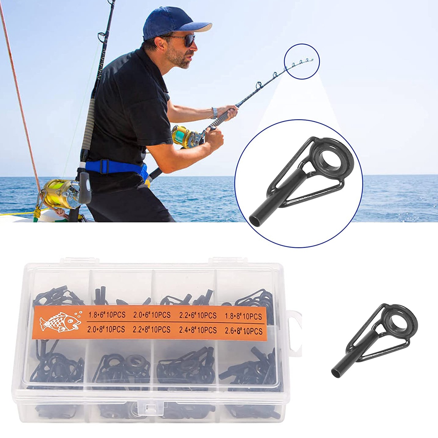 A69P-80 Pieces Fishing Rod Tip - Fishing Rod Tip Replacement ulasan dan harga