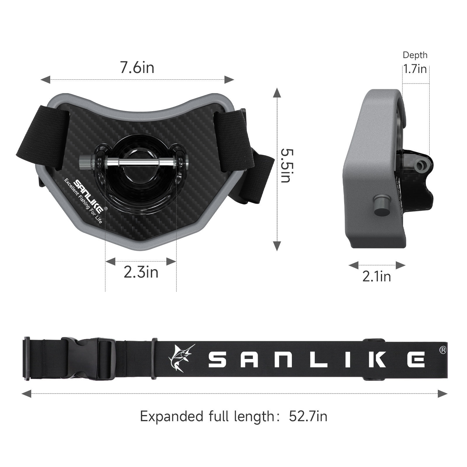 SANLIKE Fishing Fighting Belt  - Fishing Rod Carbon Fiber ulasan dan harga