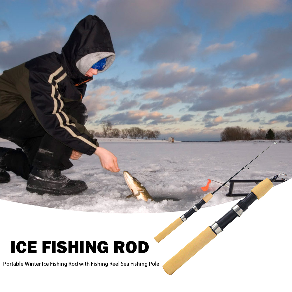 Ice Fishing Rod Portable Spinn - Fishing Rod Ice ulasan dan harga