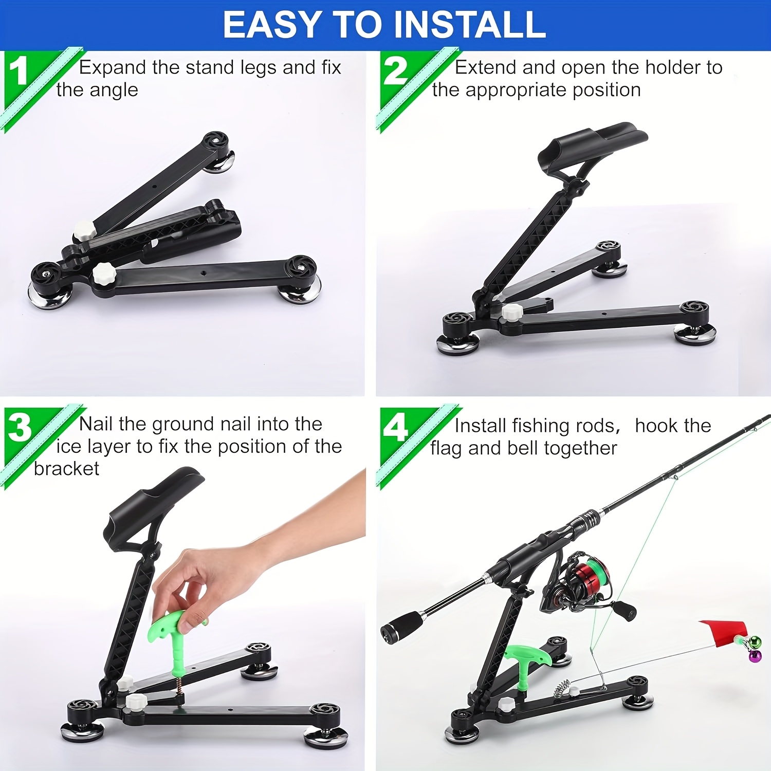 Foldable Ice Fishing Rod Holde - Fishing Rod Ice ulasan dan harga