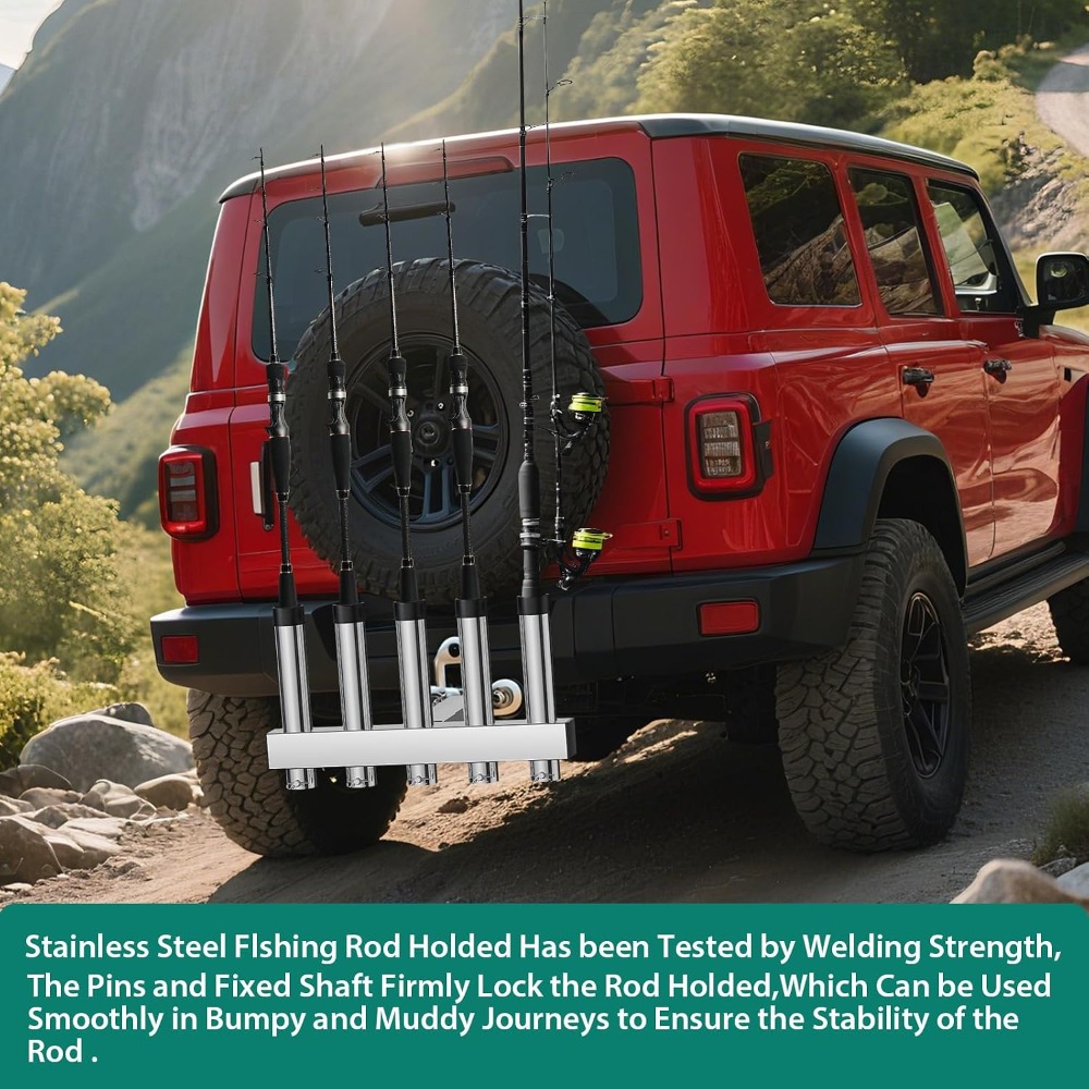 Hitch Mount Fishing Rod Holder - Fishing Rod Rack ulasan dan harga