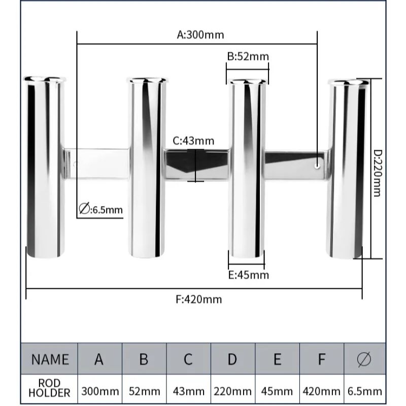 Stainless Steel 4 Tubes Rod Ho - Fishing Rod Holder ulasan dan harga