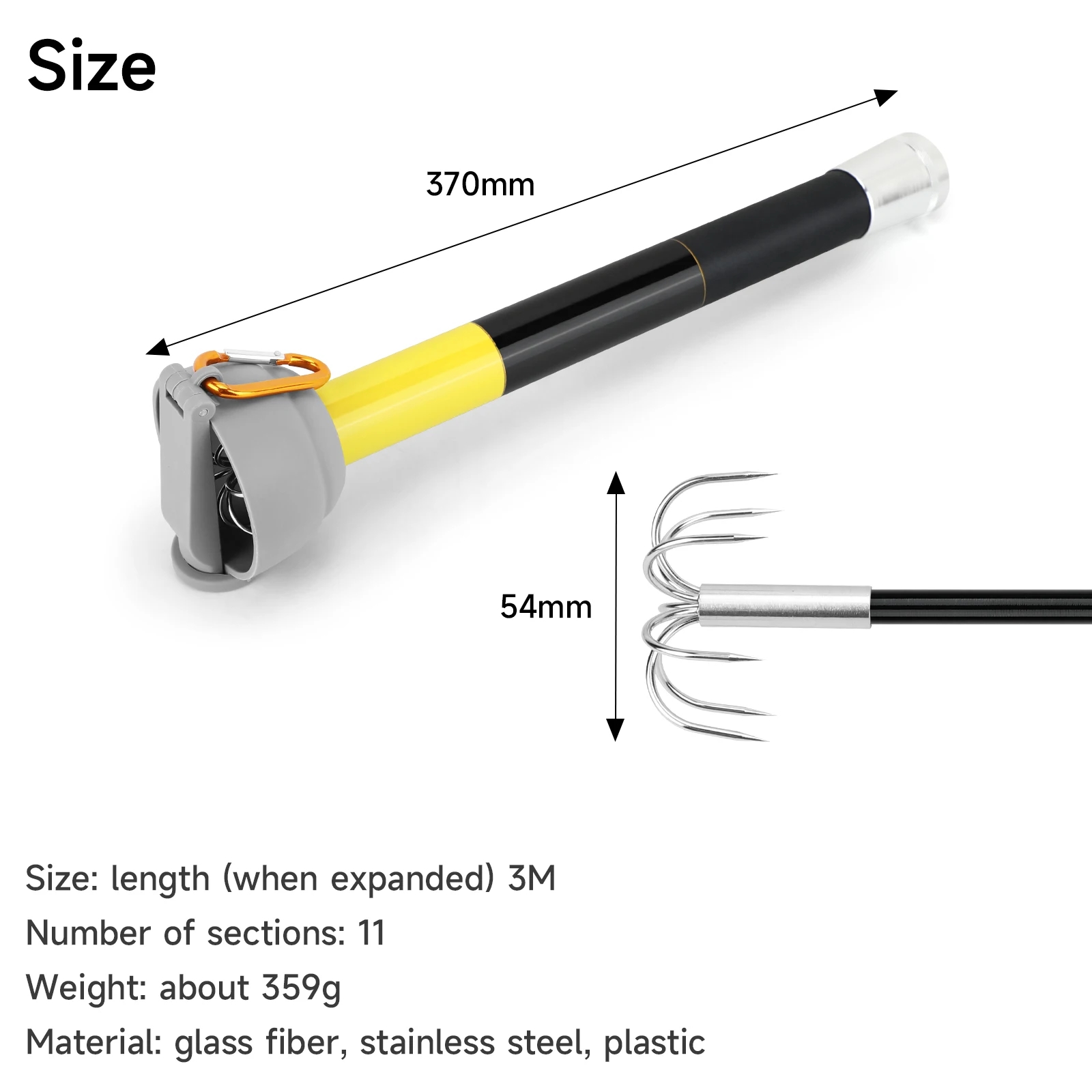 SANLIKE 7-claw Stainless Steel - Fishing Rod Carbon Fiber ulasan dan harga