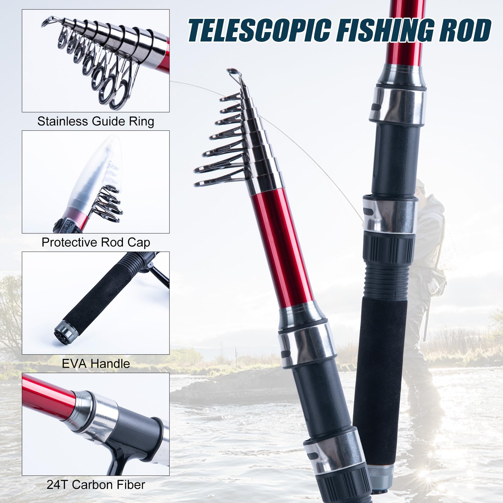 Goture 2Pcs Fishing Rod and 2P - Fishing Rod Spinning ulasan dan harga