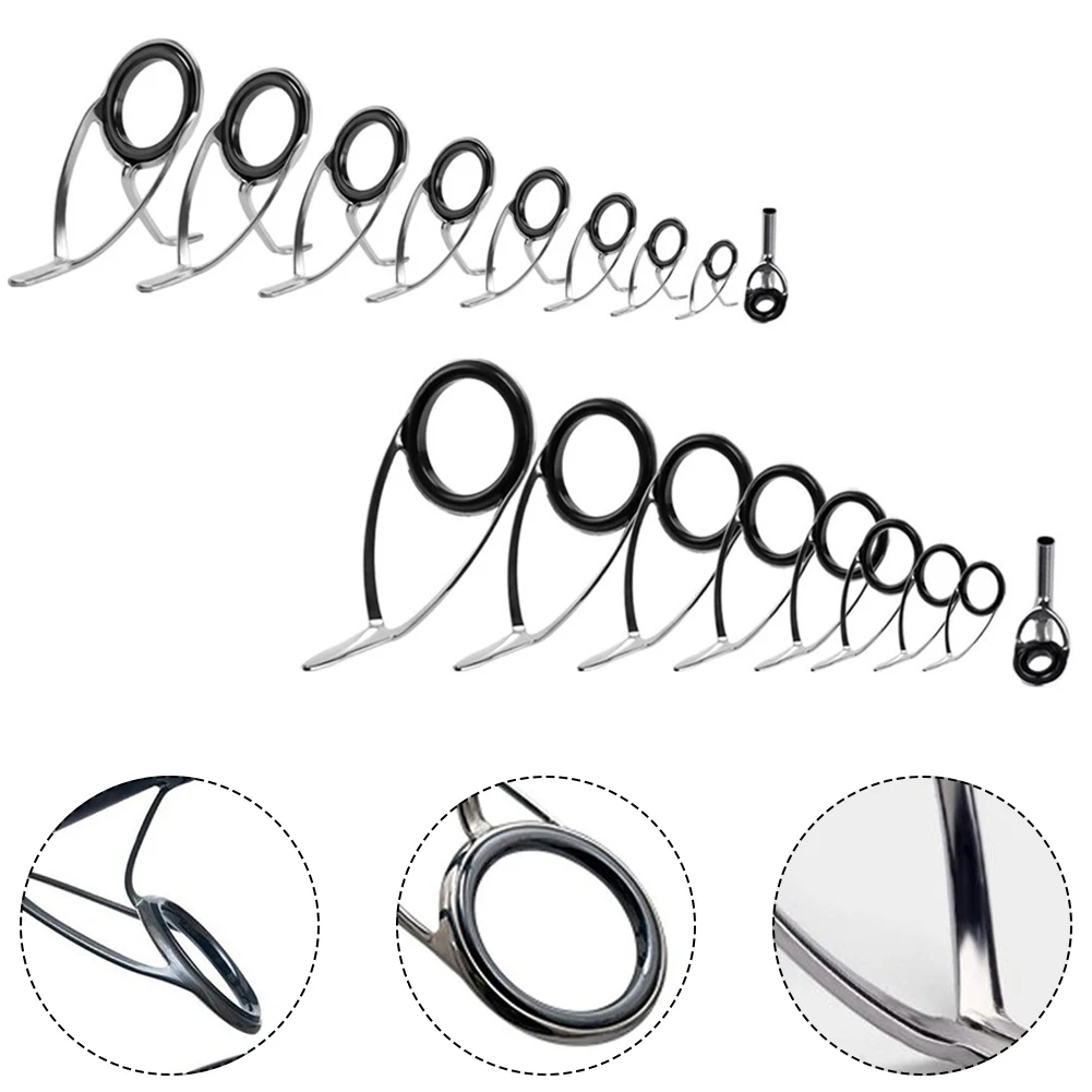 9pcs Fishing Rod Top Ring Tip  - Fishing Rod Building Kit ulasan dan harga